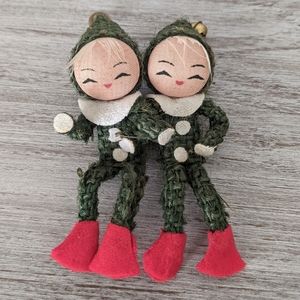 Vintage Elves Japan Christmas Decor